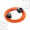 Ac Works STW Extension Cord, 10 AWG, Indoor/Outdoor, 10/3, 1 Outlets, TT-30R, Orange, Rubber, Nylon, TT-30P TT30PR-010F - alternate 7